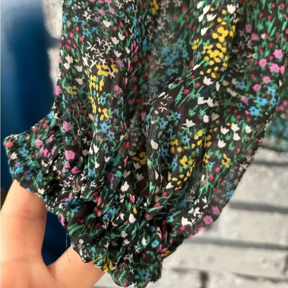 Topshop Floral Ruffled Blouse - Picture 5 of 13